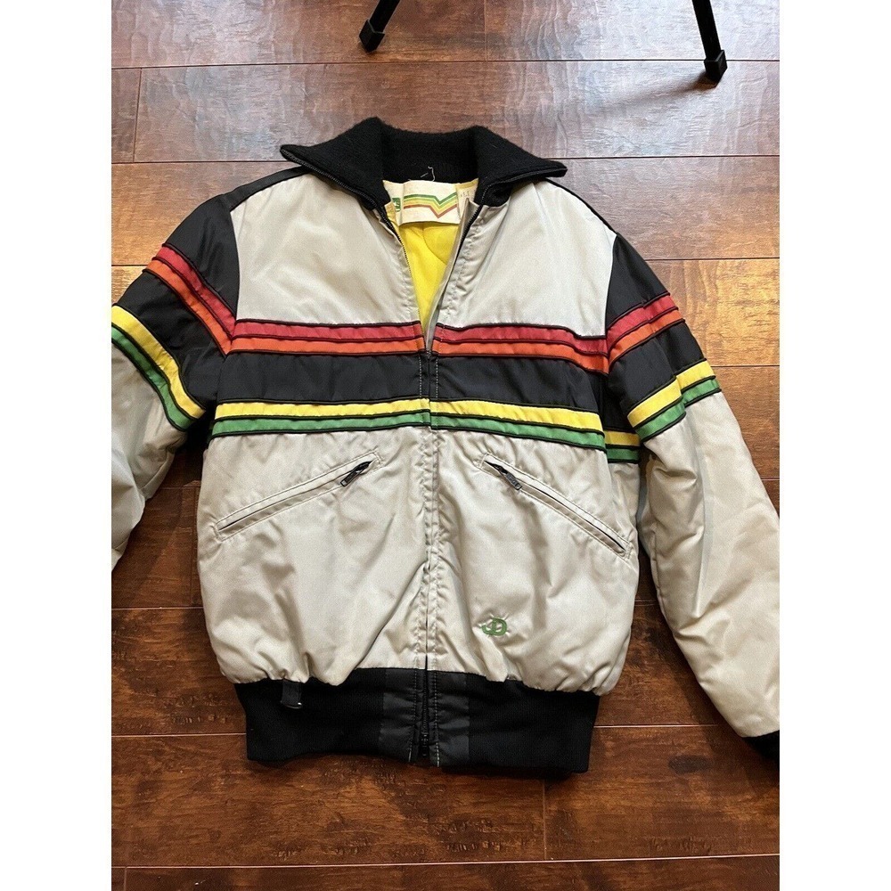 Vintage Retro John Deer Tractor Ski Jacket Y2K Snowmobile READ